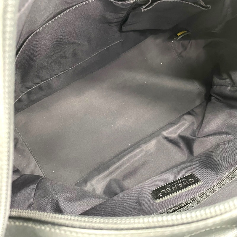 シャネル CHANEL パリピアリッツトートGM A34210 ブラック コーティングキャンバス レディース トートバッグ