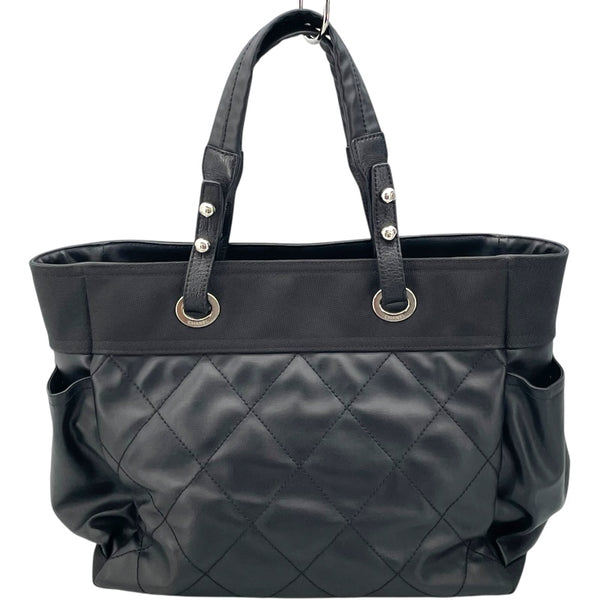 シャネル CHANEL パリピアリッツトートGM A34210 ブラック コーティングキャンバス レディース トートバッグ