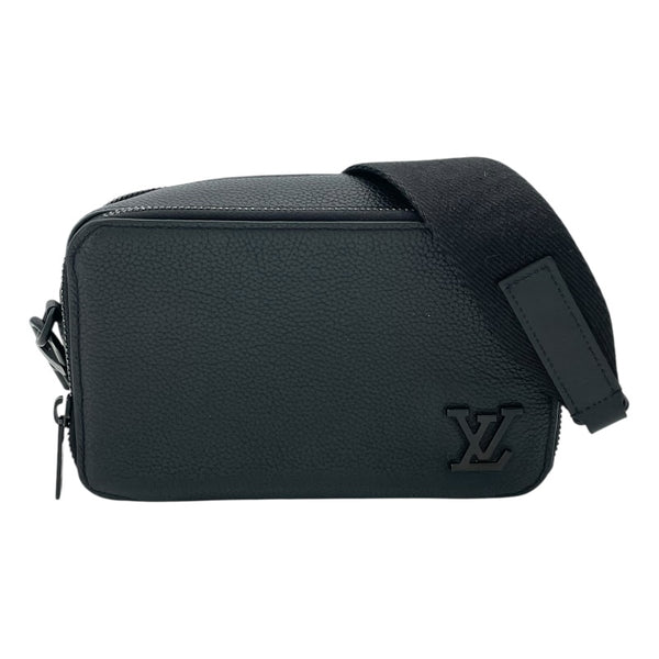 ルイ・ヴィトン LOUIS VUITTON アルファ・ウェアラブルウォレット M59161 ノワール アエログラム カーフレザー メンズ ショルダーバッグ