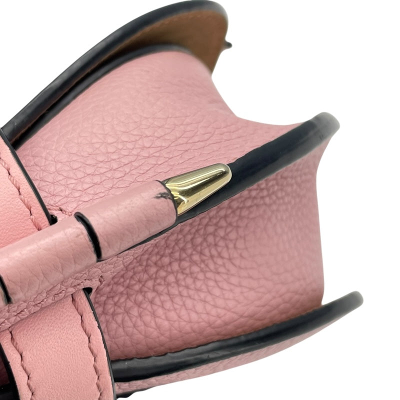 ロエベ LOEWE ゲートバッグミニ ピンク レザー レディース ショルダーバッグ