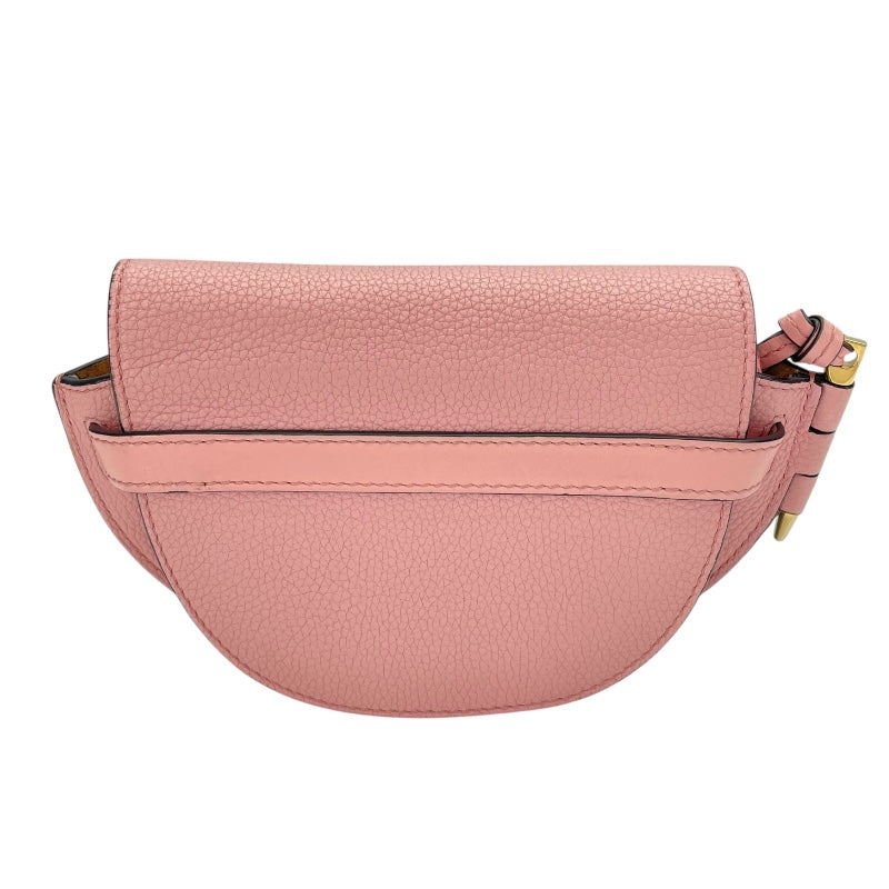 ロエベ LOEWE ゲートバッグミニ ピンク レザー レディース ショルダーバッグ
