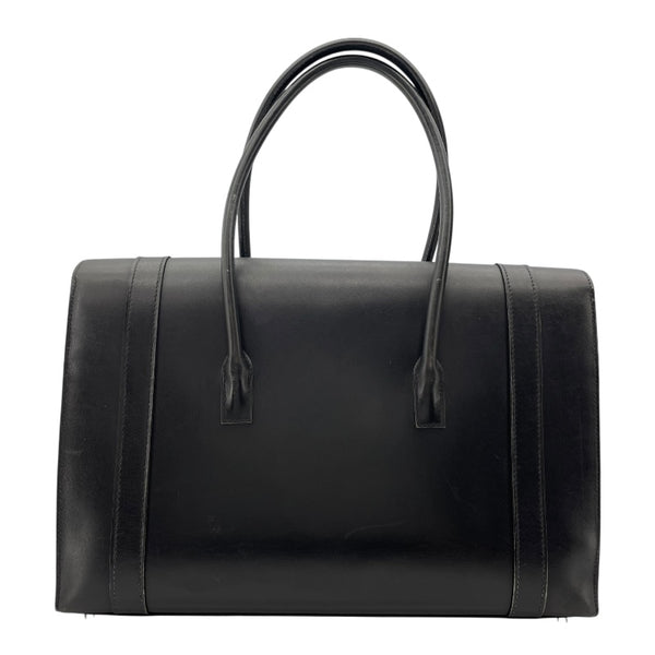 エルメス HERMES ドラッグ37 □D刻 ブラック SV金具 ボックスカーフ レディース ハンドバッグ
