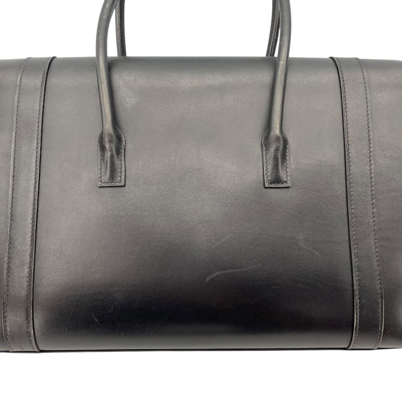 エルメス HERMES ドラッグ37 □D刻 ブラック SV金具 ボックスカーフ レディース ハンドバッグ