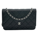 シャネル CHANEL マトラッセチェーンウォレット AP0250 ブラック SV金具 キャビアスキン レディース ウォレットチェーン