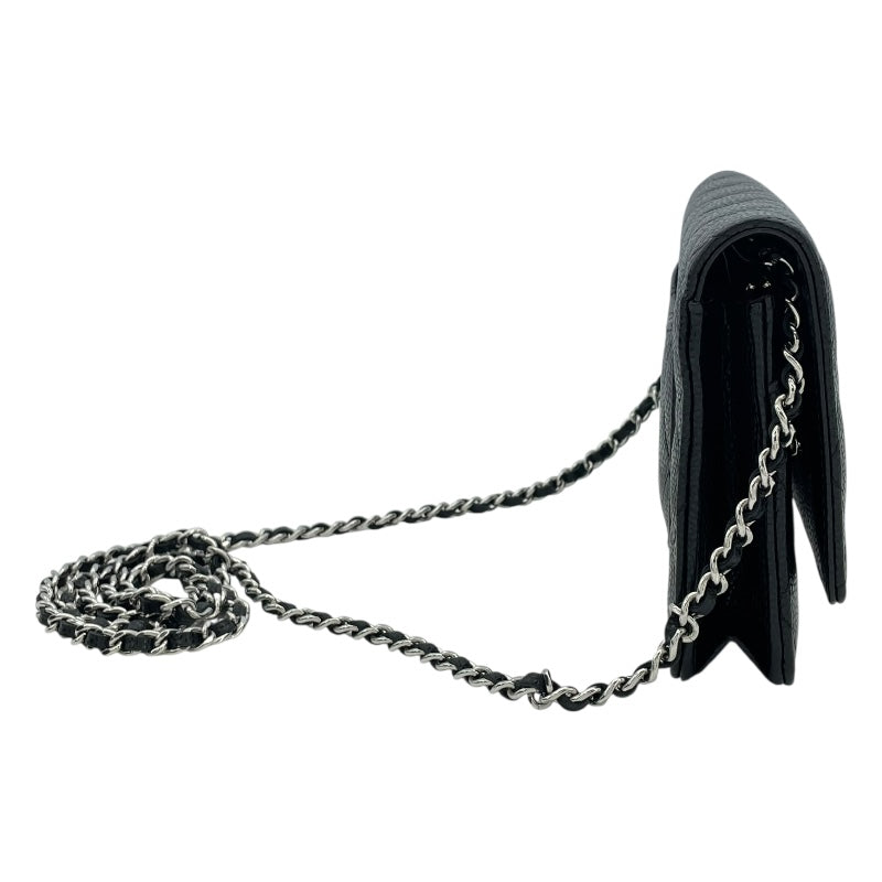 シャネル CHANEL マトラッセチェーンウォレット AP0250 ブラック SV金具 キャビアスキン レディース ウォレットチェーン