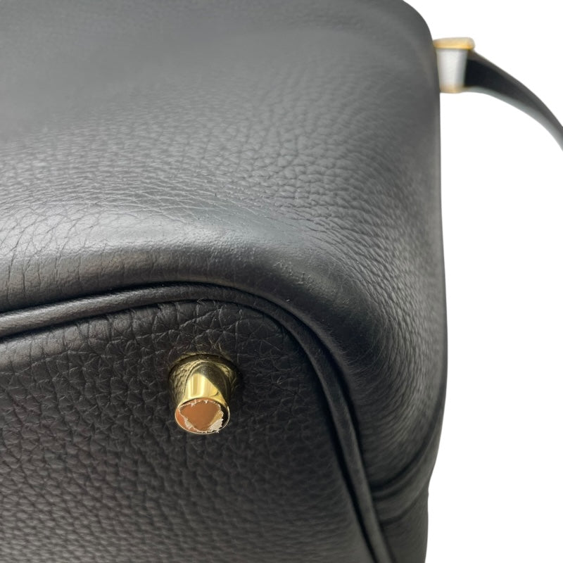 エルメス HERMES ピコタンロックPM タッチ Z BY002 AN ブラック アリゲーター/トリヨン レディース ハンドバッグ