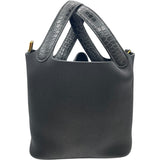 エルメス HERMES ピコタンロックPM タッチ Z BY002 AN ブラック アリゲーター/トリヨン レディース ハンドバッグ