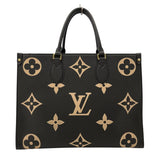 ルイ・ヴィトン LOUIS VUITTON オンザゴーMM M45495 ブラック バイカラー モノグラム･アンプラント レディース トートバッグ