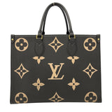 ルイ・ヴィトン LOUIS VUITTON オンザゴーMM M45495 ブラック バイカラー モノグラム･アンプラント レディース トートバッグ