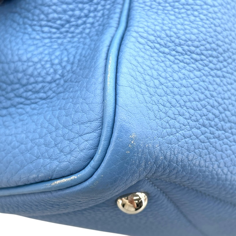 エルメス HERMES ヴィクトリア35 □R刻 ブルーパラダイス SV金具 トリヨン レディース ハンドバッグ