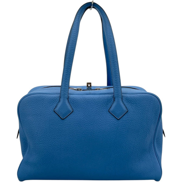 エルメス HERMES ヴィクトリア35 □R刻 ブルーパラダイス SV金具 トリヨン レディース ハンドバッグ