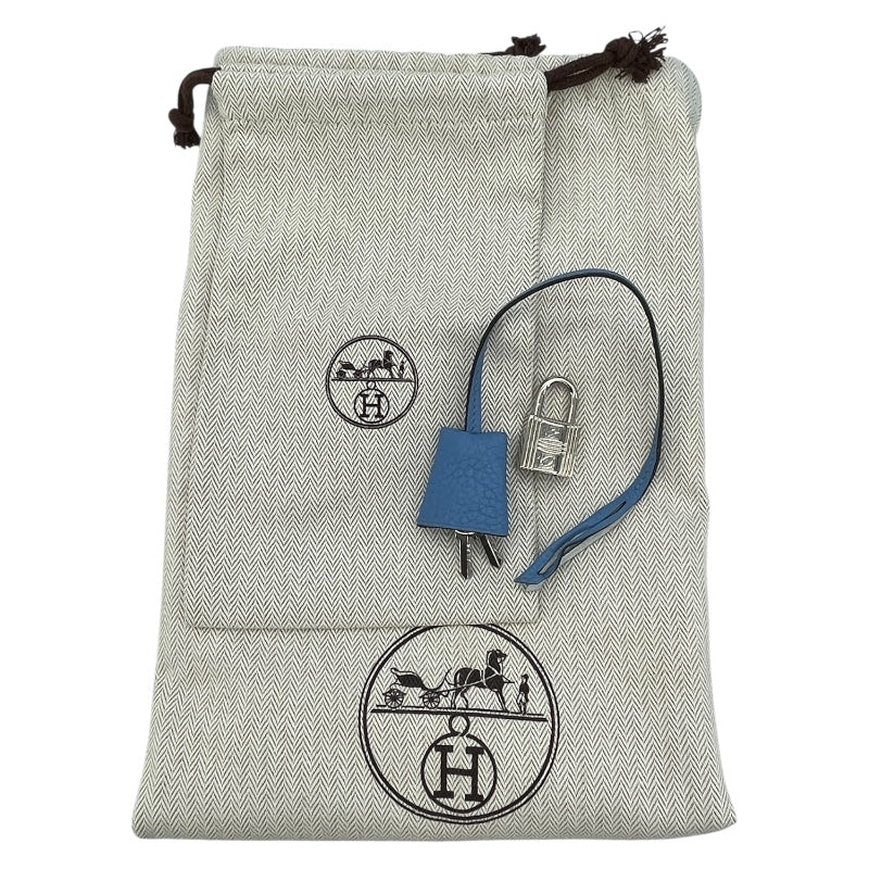 エルメス HERMES ヴィクトリア35 □R刻 ブルーパラダイス SV金具 トリヨン レディース ハンドバッグ