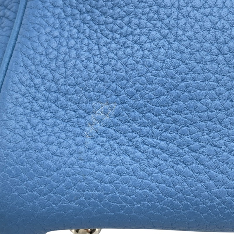 エルメス HERMES ヴィクトリア35 □R刻 ブルーパラダイス SV金具 トリヨン レディース ハンドバッグ
