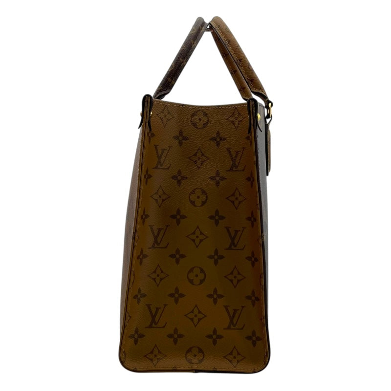 ルイ・ヴィトン LOUIS VUITTON オンザゴー MM M45321 ブラウン ジャイアント レディース トートバッグ