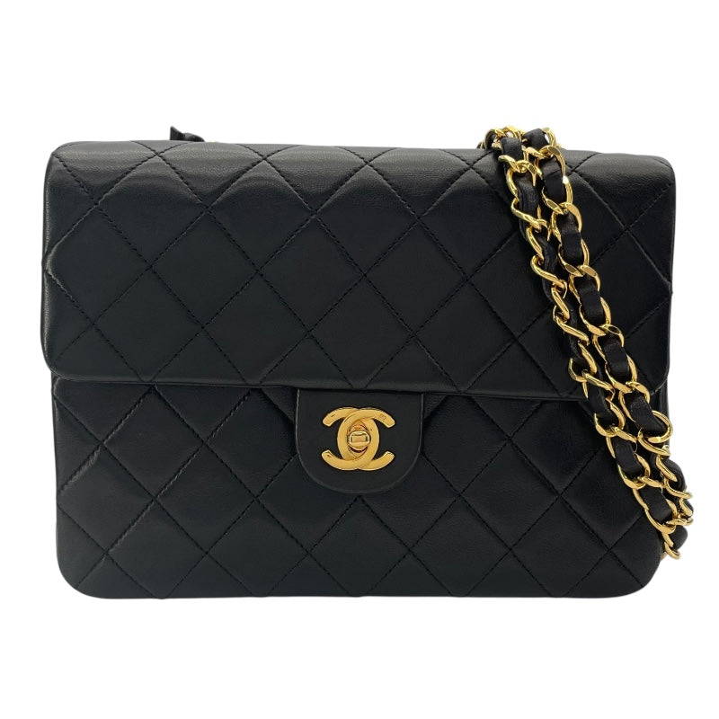 シャネル CHANEL ミニマトラッセ20 A01163 1番台 ブラック GD金具 ラム レディース ショルダーバッグ