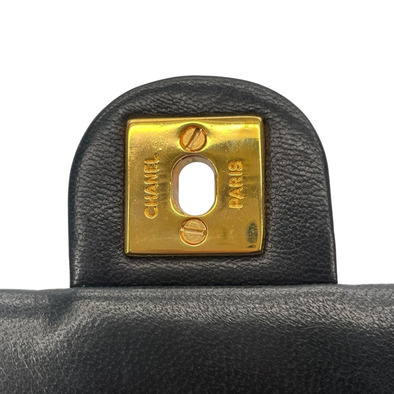 シャネル CHANEL ミニマトラッセ20 A01163 1番台 ブラック GD金具 ラム レディース ショルダーバッグ