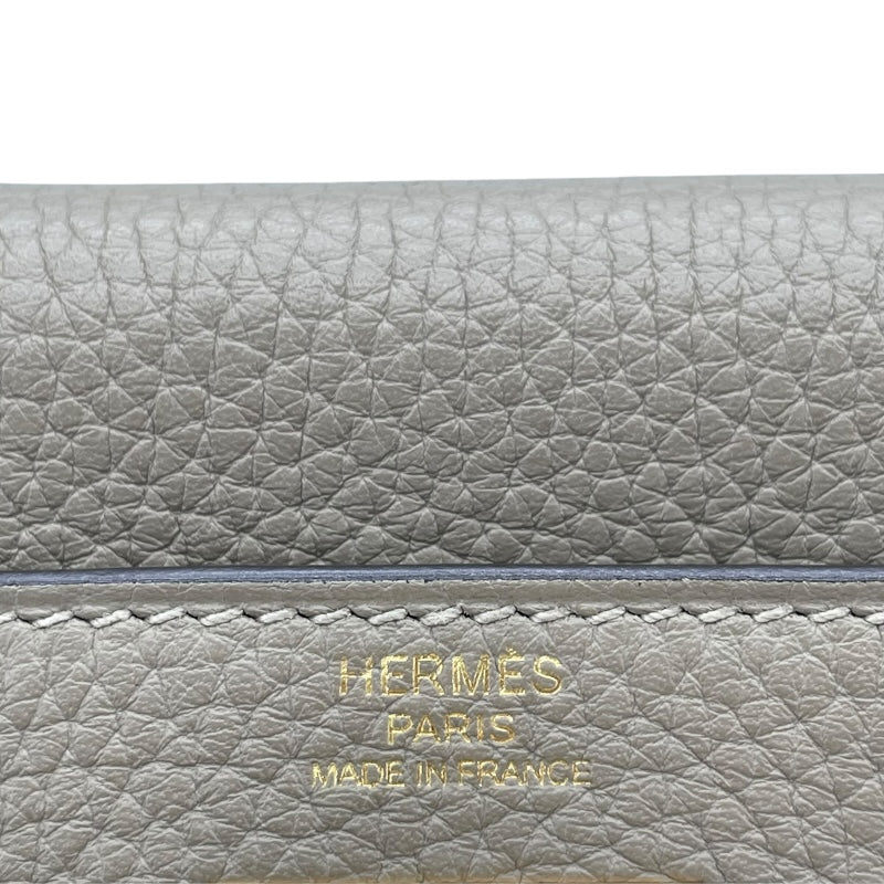 エルメス HERMES ケリー28 内縫い X刻 セージ GD金具 トリヨン レディース ショルダーバッグ