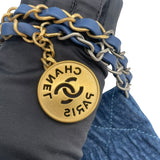 シャネル CHANEL CHANEL22スモール AS3260 ブルー GDxSV金具 デニム レディース ショルダーバッグ