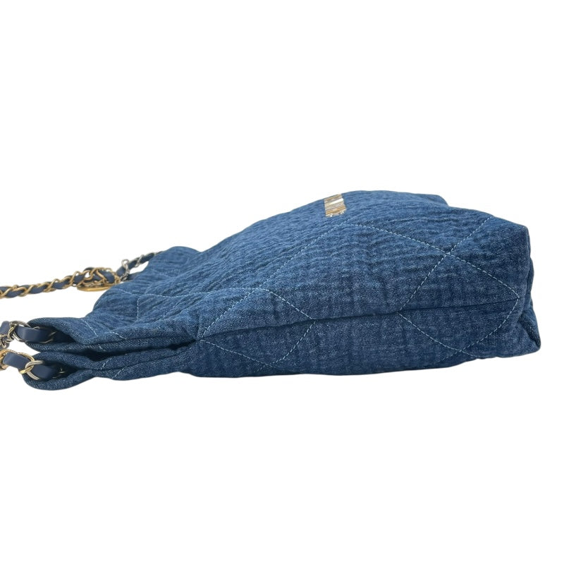 シャネル CHANEL CHANEL22スモール AS3260 ブルー GDxSV金具 デニム レディース ショルダーバッグ