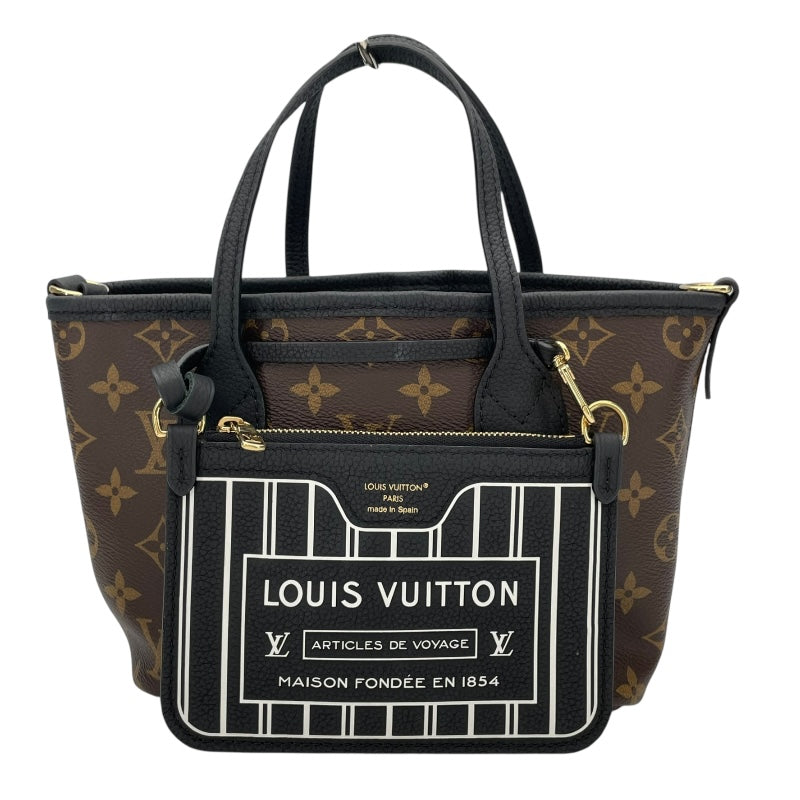 ルイ・ヴィトン LOUIS VUITTON ネヴァーフル･インサイドアウト BB M12099 ブラウンxブラック モノグラムキャンバス レディース トートバッグ