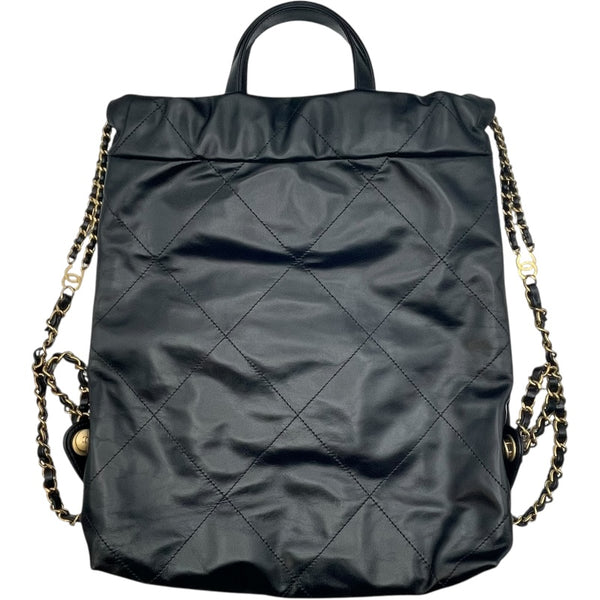 シャネル CHANEL CHANEL22 バックパック AS3859 ブラック シャイニーカーフスキン レディース リュック・デイパック