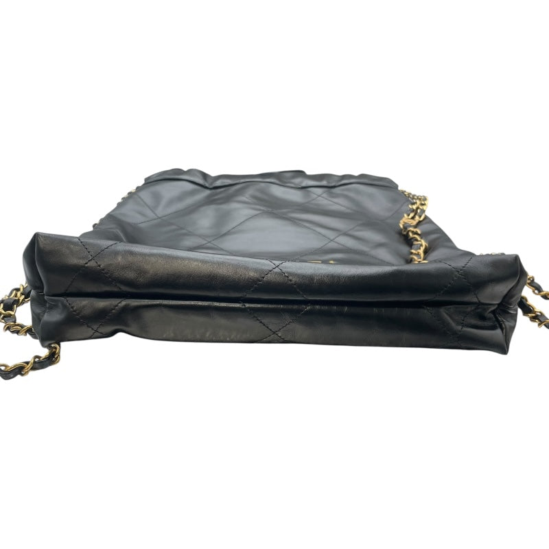 シャネル CHANEL CHANEL22 バックパック AS3859 ブラック シャイニーカーフスキン レディース リュック・デイパック