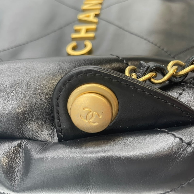 シャネル CHANEL CHANEL22 バックパック AS3859 ブラック シャイニーカーフスキン レディース リュック・デイパック