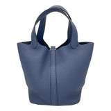 エルメス HERMES ピコタンロックPM U刻印　 ブルーブライトン SV金具 トリヨン レディース ハンドバッグ