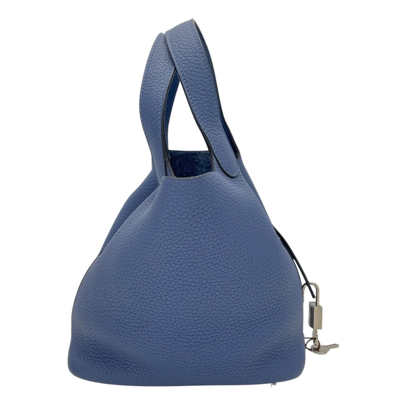 エルメス HERMES ピコタンロックPM U刻印 ブルーブライトン SV金具