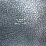 エルメス HERMES ピコタンロックPM U刻印　 ブルーブライトン SV金具 トリヨン レディース ハンドバッグ