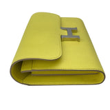 エルメス HERMES コンスタンスロング □R刻 ライム SV金具 エプソン レディース 長財布