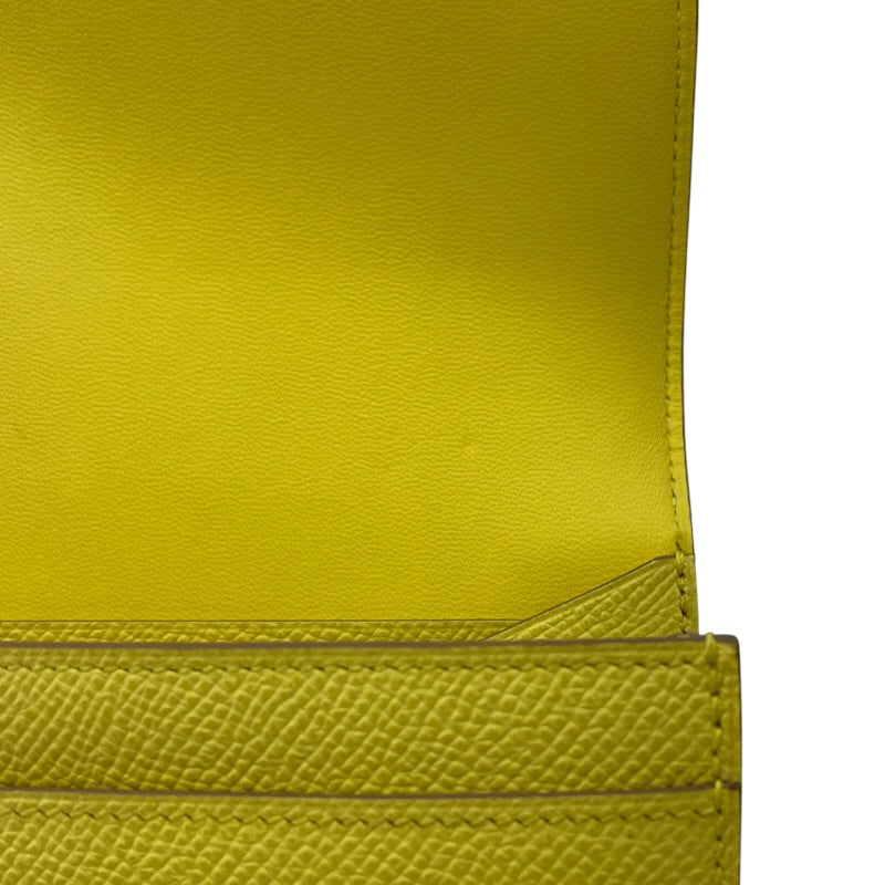 エルメス HERMES コンスタンスロング □R刻 ライム SV金具 エプソン レディース 長財布