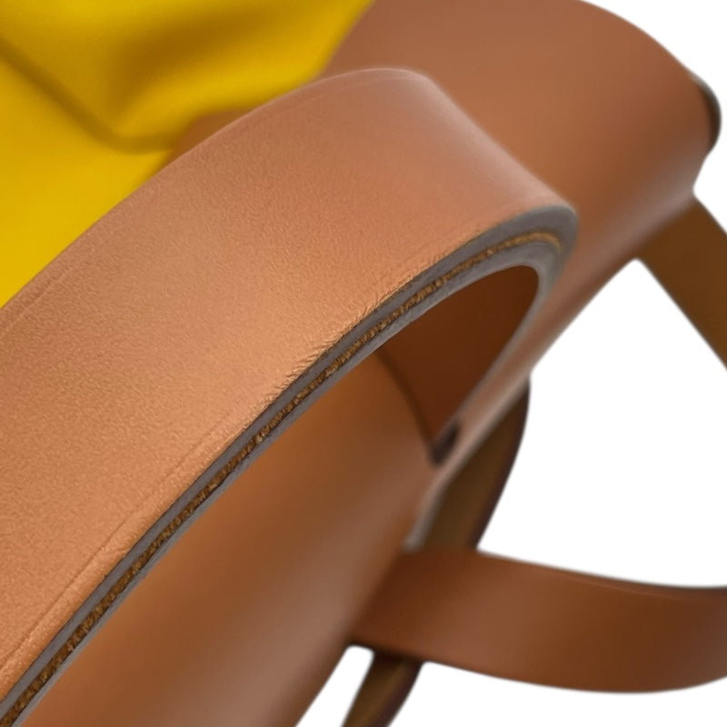エルメス HERMES エールバッグジップアドPM Z刻 ライム ナチュラル SV金具 トワル ハンター レディース リュック・デイパック