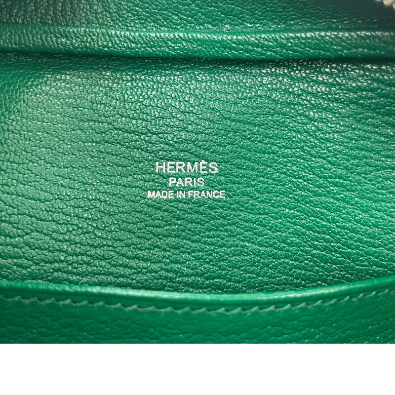 エルメス HERMES プリュム ミニ A刻 ヴェールヴェルティゴ SV金具 シェーブル レディース ハンドバッグ