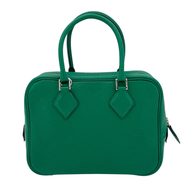 エルメス HERMES プリュム ミニ A刻 ヴェールヴェルティゴ SV金具 シェーブル レディース ハンドバッグ