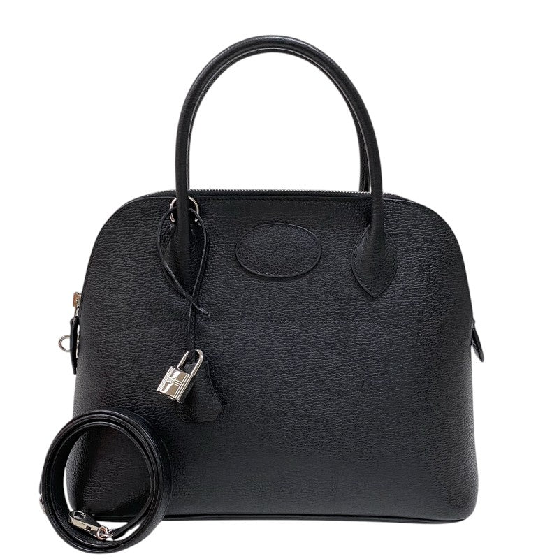 エルメス HERMES ボリード31 □J刻 ブラック シルバー金具 ヴァッシュリエージュ ユニセックス ハンドバッグ ショルダーバッグ