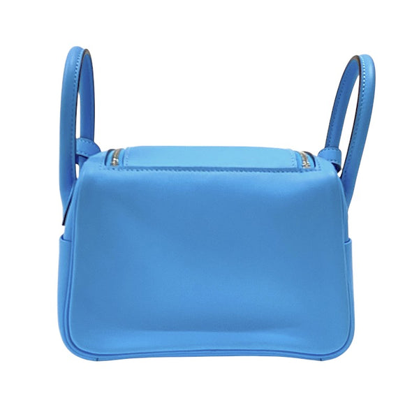エルメス HERMES リンディミニ W刻 セレスト シルバー金具 スイフト レディース ショルダーバッグ