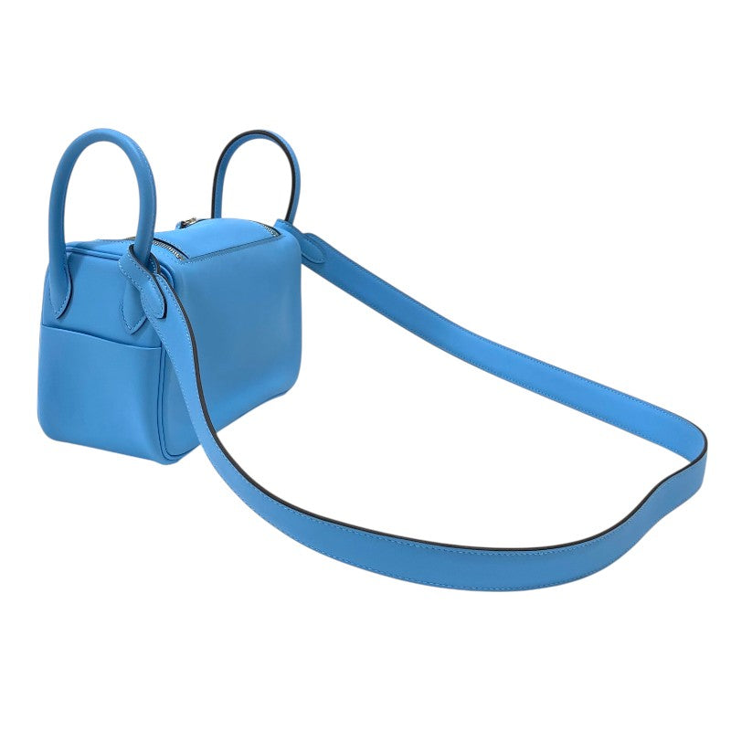 エルメス HERMES リンディミニ W刻 セレスト シルバー金具 スイフト レディース ショルダーバッグ