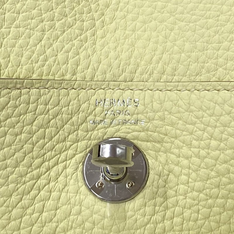 エルメス HERMES リンディミニ K刻 ジョーヌミルトン シルバー金具 トリヨンクレマンス レディース ショルダーバッグ