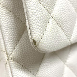 シャネル CHANEL マトラッセ25 A01112 ホワイト ゴールド金具 キャビアスキン レディース ショルダーバッグ
