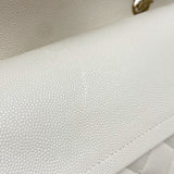 シャネル CHANEL マトラッセ25 A01112 ホワイト ゴールド金具 キャビアスキン レディース ショルダーバッグ