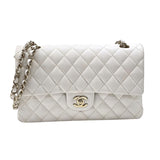 シャネル CHANEL マトラッセ25 A01112 ホワイト ゴールド金具 キャビアスキン レディース ショルダーバッグ