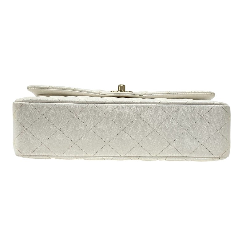 シャネル CHANEL マトラッセ25 A01112 ホワイト ゴールド金具 キャビアスキン レディース ショルダーバッグ