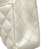 シャネル CHANEL マトラッセ25 A01112 ホワイト ゴールド金具 キャビアスキン レディース ショルダーバッグ