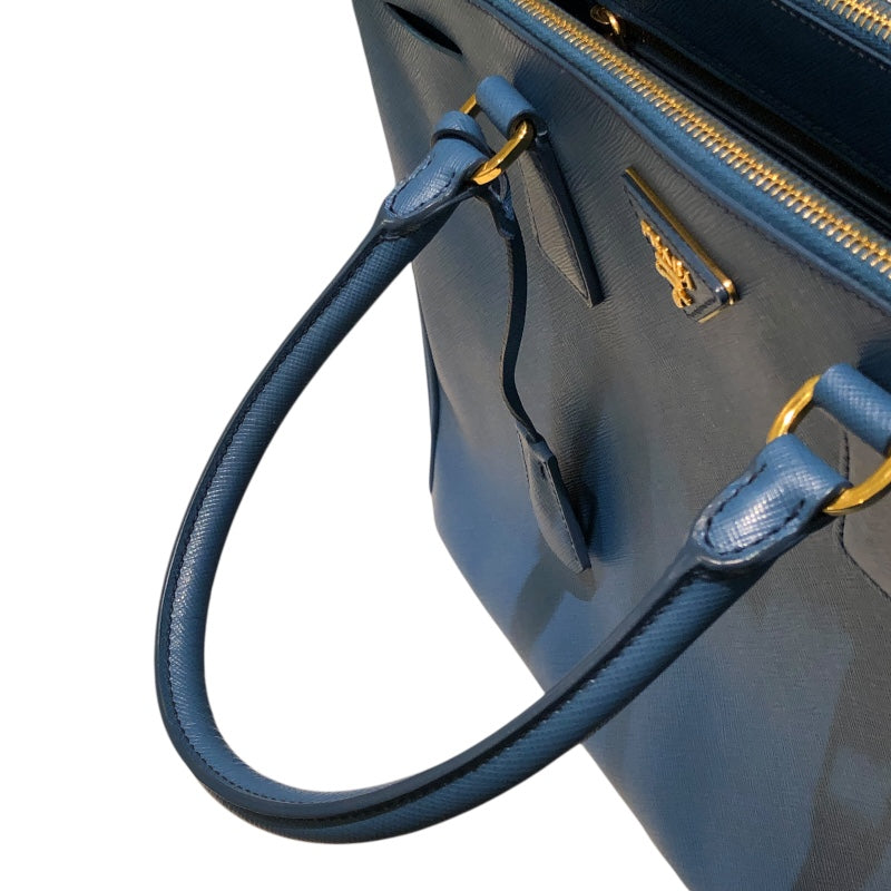 プラダ PRADA ガレリアトートバッグ BN1786 ブルー サフィアーノ レディース ハンドバッグ