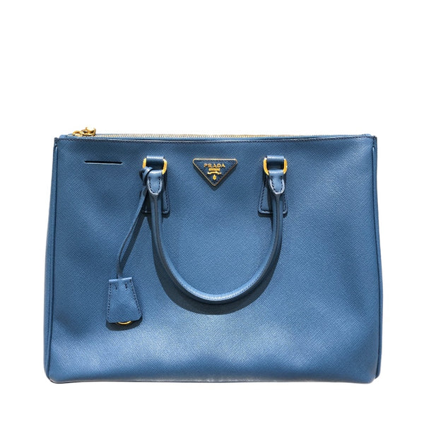 プラダ PRADA ガレリアトートバッグ BN1786 ブルー サフィアーノ レディース ハンドバッグ