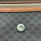 セリーヌ CELINE マカダム柄クラッチバッグ ブラウン GD金具 PVC レディース クラッチバッグ