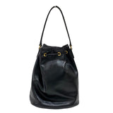 プラダ PRADA デュエット レザーバケットバッグ 1BH038 ブラック ゴールド金具 レディース ハンドバッグ ショルダーバッグ