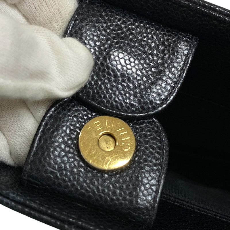 シャネル CHANEL PSTチェーントートバッグ A50994 ブラック ゴールド金具 キャビアスキン レディース ショルダーバッグ