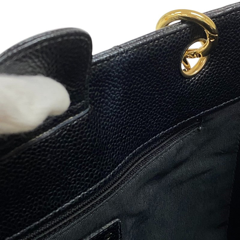 シャネル CHANEL PSTチェーントートバッグ A50994 ブラック ゴールド金具 キャビアスキン レディース ショルダーバッグ